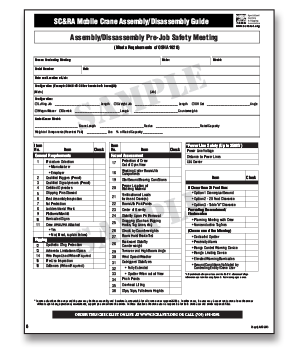 Mobile Crane Pre-Job Safety Checklist